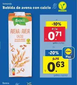 Lidl VEMONDO Bebida de avena con calcio oferta