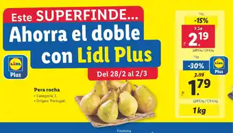 Lidl Pera rocha oferta