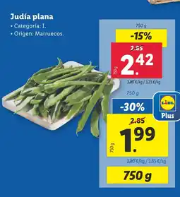 Lidl Judía plana oferta