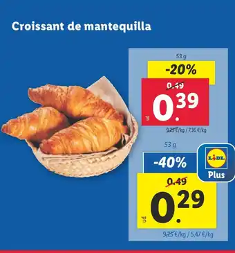 Lidl Croissant de mantequilla oferta