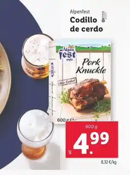 Lidl ALPENFEST Codillo de cerdo oferta