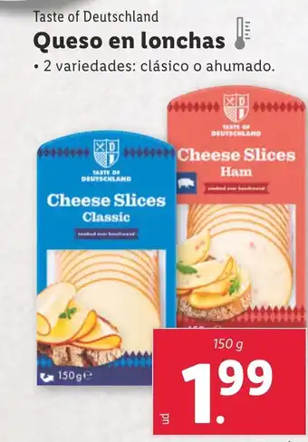 Lidl Queso en lonchas oferta