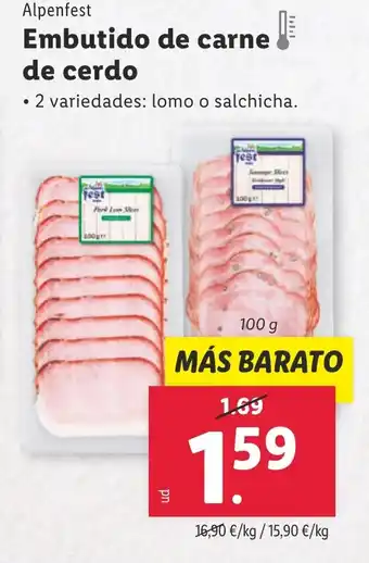 Lidl ALPENFEST Embutido de carne oferta