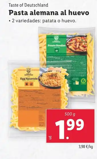 Lidl TARTA OF DEUTSCHLAND Pasta alemana al huevo oferta