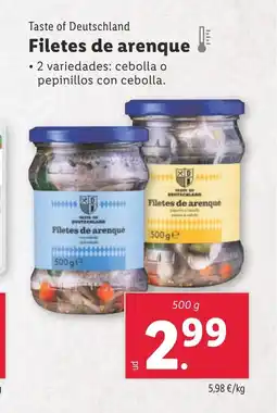 Lidl TASTE OF DEUTSCHLAND Filetes de arenque oferta