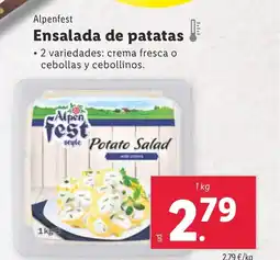 Lidl ALPENFEST Ensalada de patatas oferta