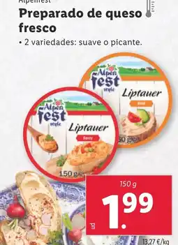 Lidl ALPENFEST Preparado de queso fresco oferta