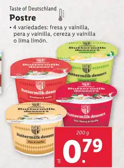 Lidl TASTE OF DEUTSCHLAND Postre oferta