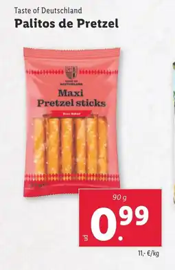 Lidl TASTE OF DEUTSCHLAND Palitos de Pretzel oferta