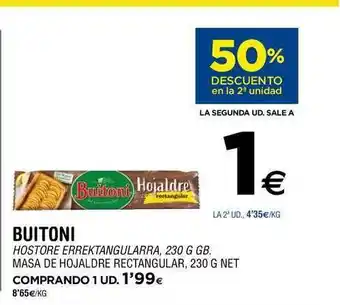 Buitoni Masa De Hojaldre Rectangular 230g