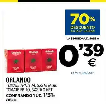 BM Supermercados Orlando Tomate Frito 3x210g oferta