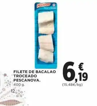 Hipercor Filete De Bacalao Troceado Pescanova oferta