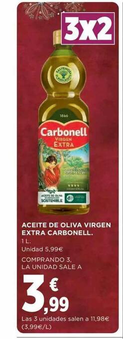 Hipercor Aceite De Oliva Virgen Extra Carbonell oferta