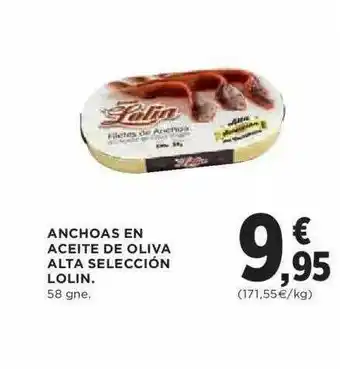 Hipercor Anchoas En Aceite De Oliva Alta Selección Lolin oferta