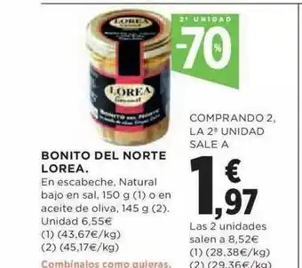 Hipercor 2a Unidad -70% Bonito Del Norte Lorea oferta