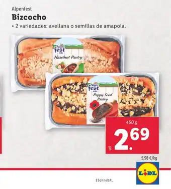 Lidl ALPENFEST Bizcocho oferta