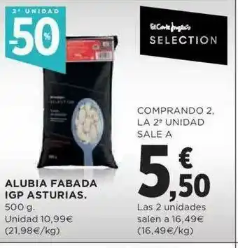 Hipercor 2a Unidad -50% Alubia Fabada Igp Asturias oferta
