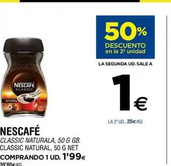 BM Supermercados Nescafé Classic Natural 50g oferta