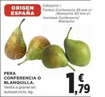 Hipercor Pera Conferencia O Blanquilla oferta