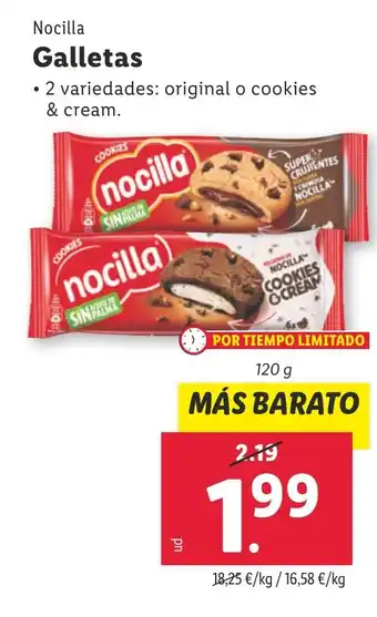 Lidl NOCILLA Galletas oferta