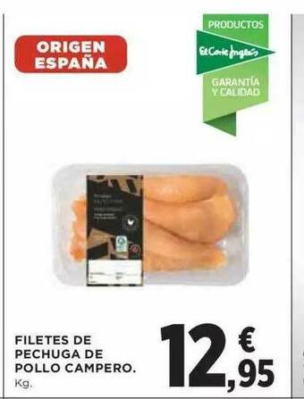 Hipercor Filetes De Pechuga De Pollo Campero oferta