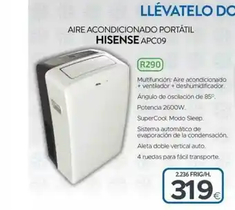 Tien 21 Hisense Aire Acondicionado Portátil APC09 oferta