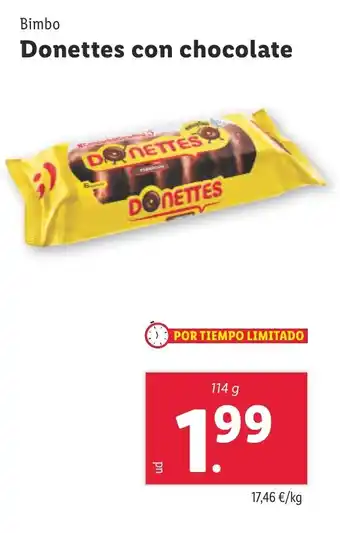 Lidl BIMBO Donettes con chocolate oferta