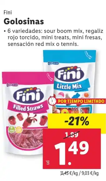 Lidl FINI Golosinas oferta