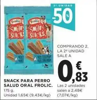 Hipercor 2a Unidad -50% Snack Para Perro Salud Oral Frolic oferta