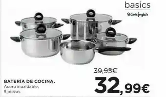 Hipercor Batería De Cocina Basics oferta