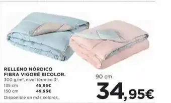 Hipercor Relleno Nórdico Fibra Vigoré Bicolor oferta