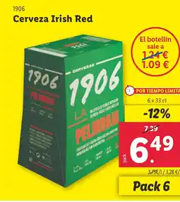 Lidl 1906 Cerveza Irish Red oferta