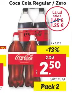 Lidl COCA COLA Regular Zero oferta