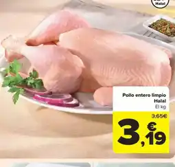 Carrefour Pollo entero limpio oferta