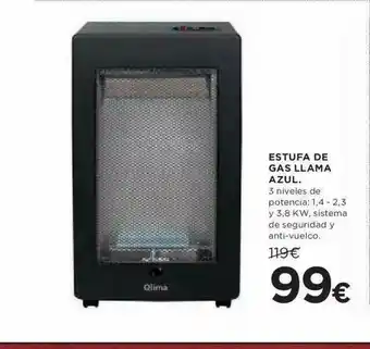 Hipercor Estufa De Gas Llama Azul oferta