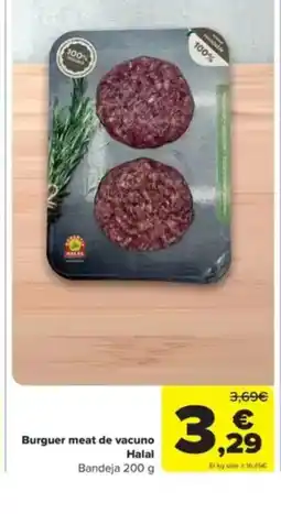 Carrefour Burguer meat de vacuno oferta