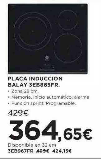 Hipercor Placa Inducción Balay 3eb865fr oferta