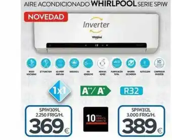 Tien 21 Whirlpool Serie Spiw Aire Acondicionado oferta