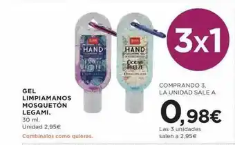 Hipercor Gel Limpiamanos Mosquetón Legami oferta