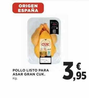 Hipercor Pollo Listo Para Asar Gran Cuk oferta