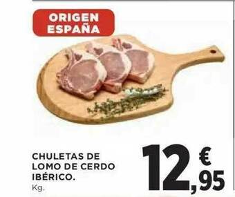 Hipercor Chuletas De Lomo De Cerdo Ibérico oferta