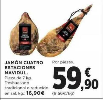 Hipercor Jamón Cuatro Estaciones Navidul oferta