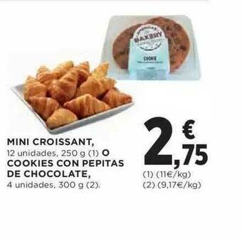 Hipercor Mini Croissant O Cookies Con Pepitas De Chocolate oferta
