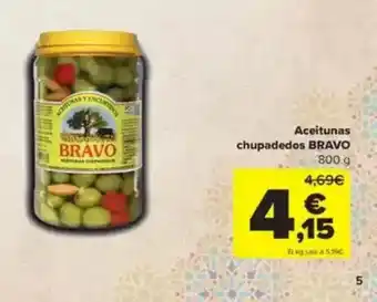 Carrefour BRAVO Aceitunas chupadedos oferta