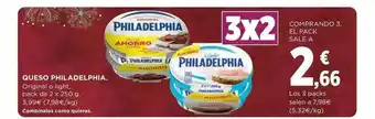Hipercor Queso Philadelphia Original O Light oferta