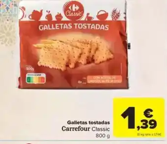 Carrefour Galletas tostadas Carrefour Classic oferta