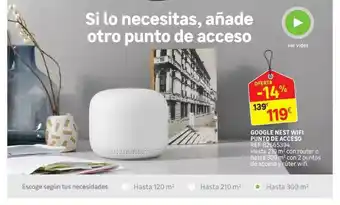 Leroy Merlin Google Nest Wifi Punto De Acceso oferta