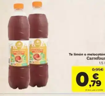 Carrefour Te limón o melocotón Carrefour oferta