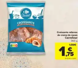 Carrefour Croissants rellenos de crema de cacao oferta