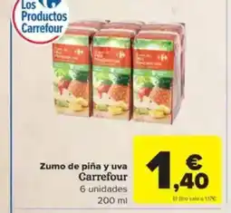 Carrefour Zumo de piña y uva oferta